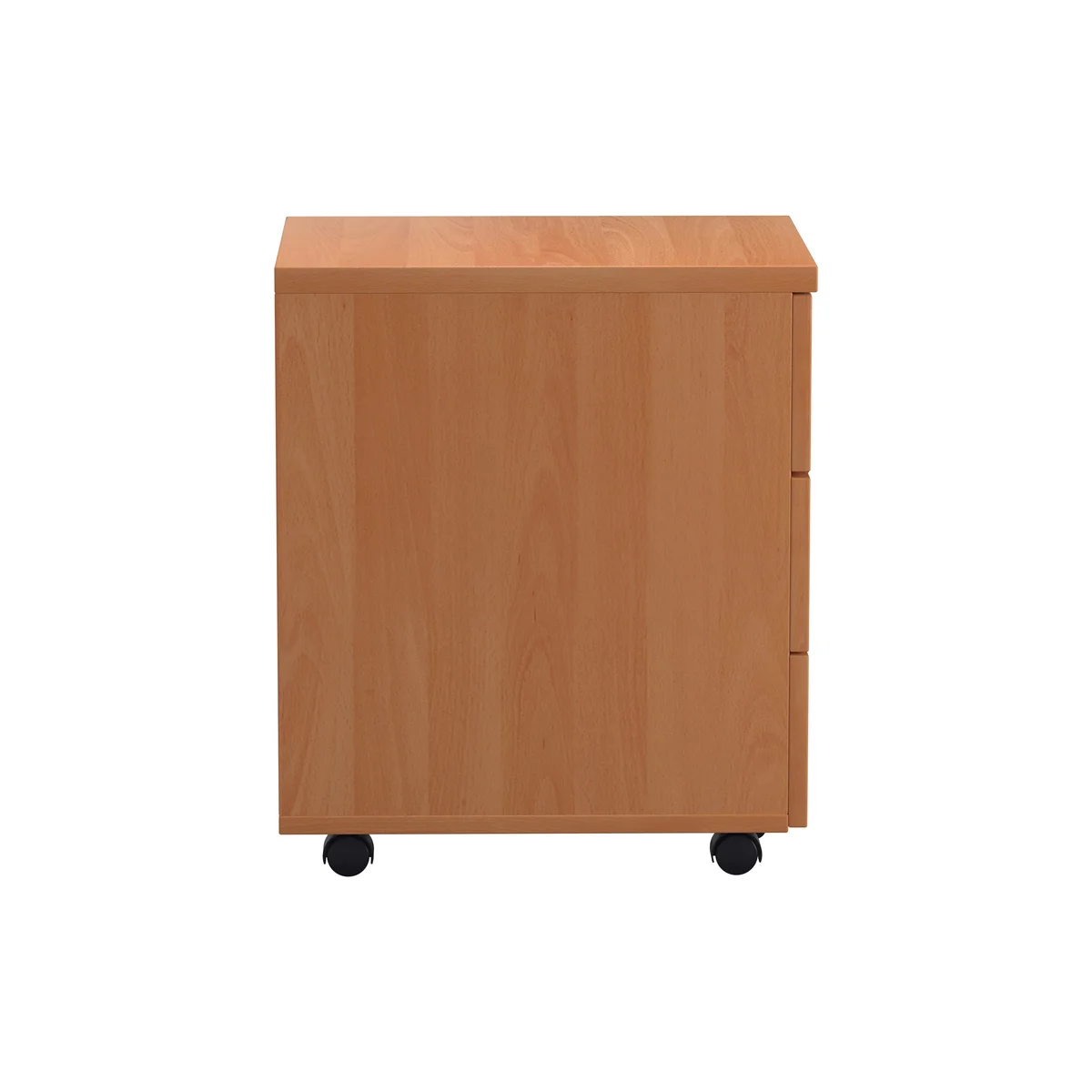 Jemini 3 Drawer Mobile Pedestal 400x500x595mm Beech KF74484 - Image 2