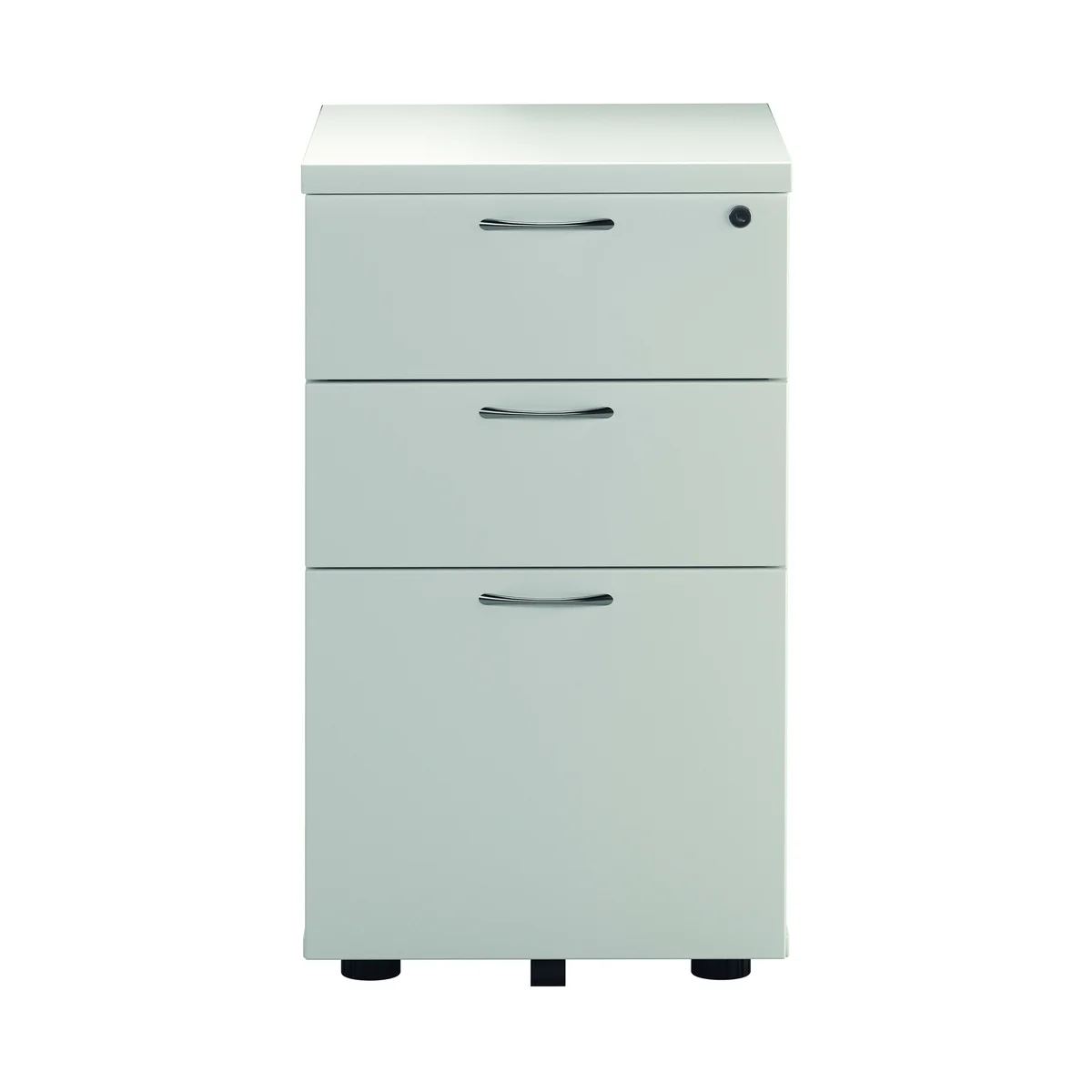 First 3 Drawer Under Desk Pedestal 404x500x690mm White KF74835 - Image 4