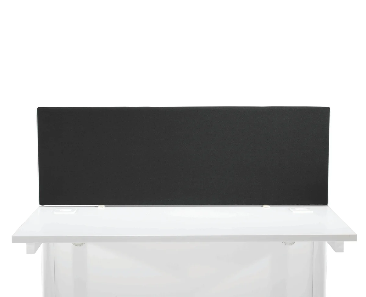 First Desk Mounted Screen 1200x25x400mm Special Black KF74837 - Image 2