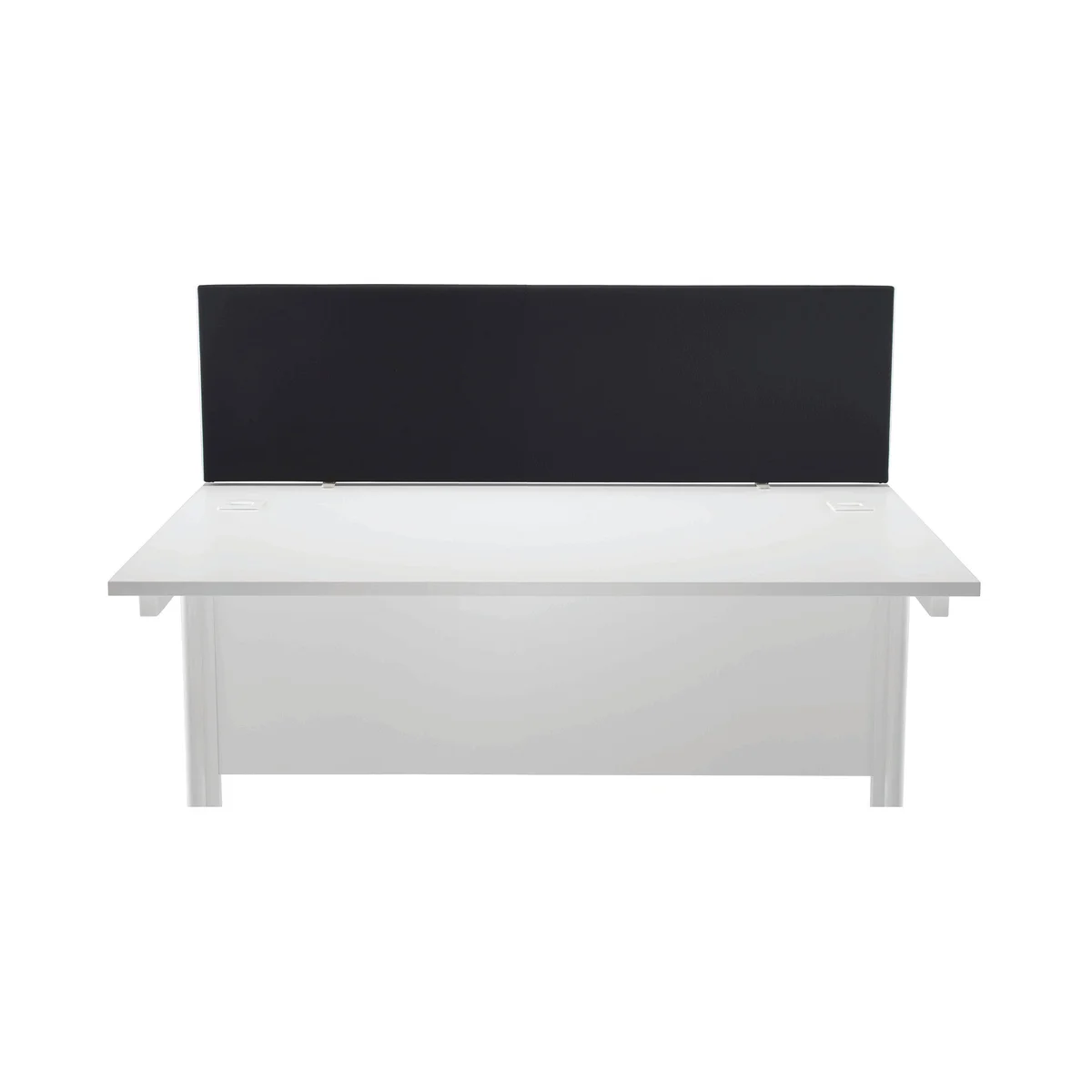 First Desk Mounted Screen 1400x25x400mm Special Black KF74839 - Image 2