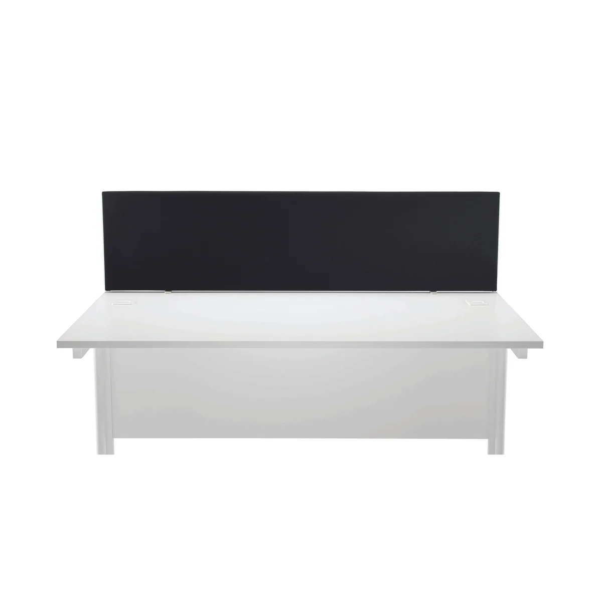 First Desk Mounted Screen 1600x25x400mm Special Black KF74841 - Image 2