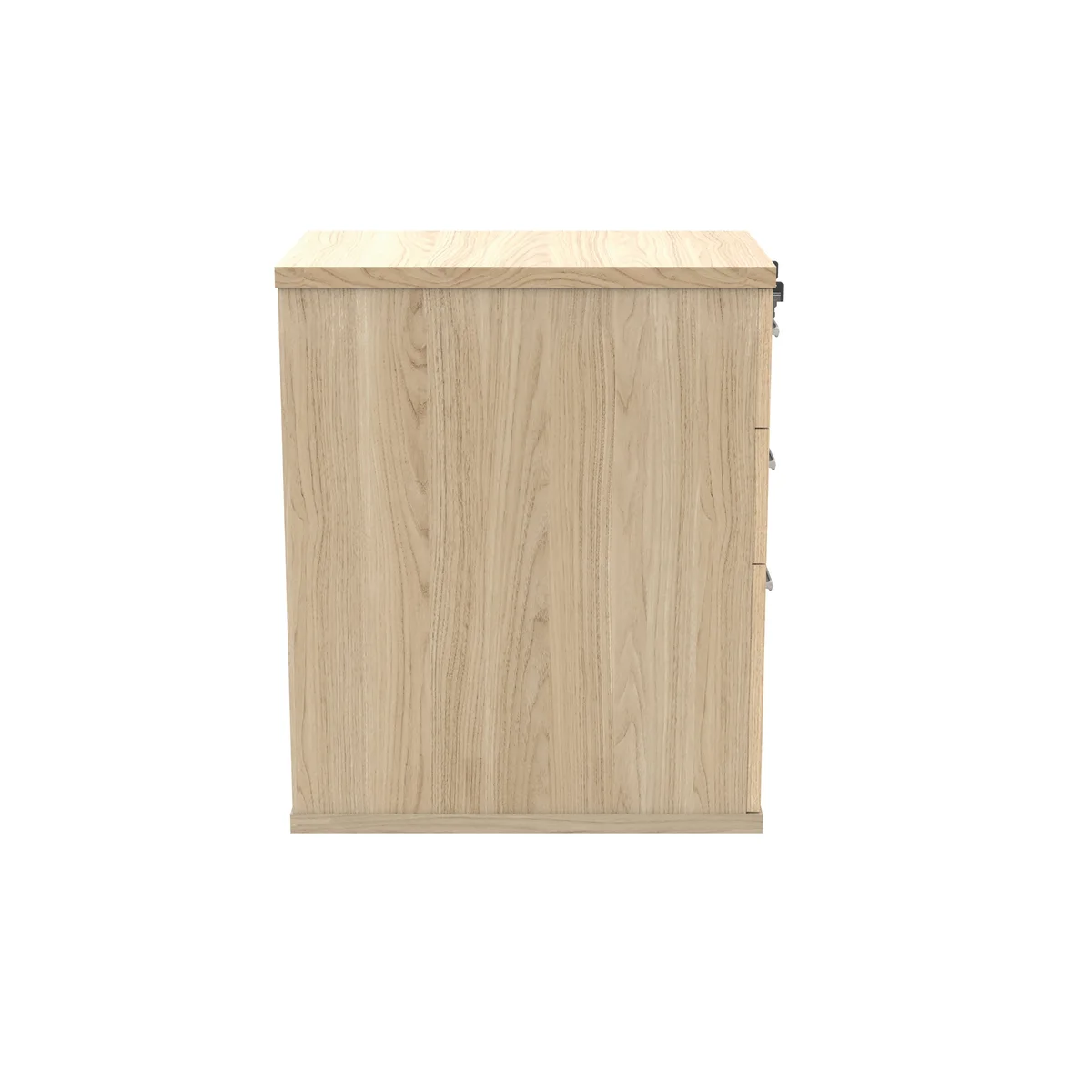 Astin 3 Drawer Desk High Pedestal Lockable 404x600x730mm Canadian Oak KF77715 - Image 2