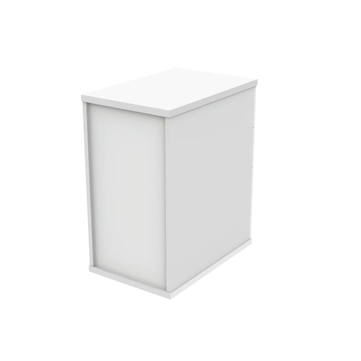 Astin 3 Drawer Desk High Pedestal Lockable 404x600x730mm Arctic White KF77716 - Image 3