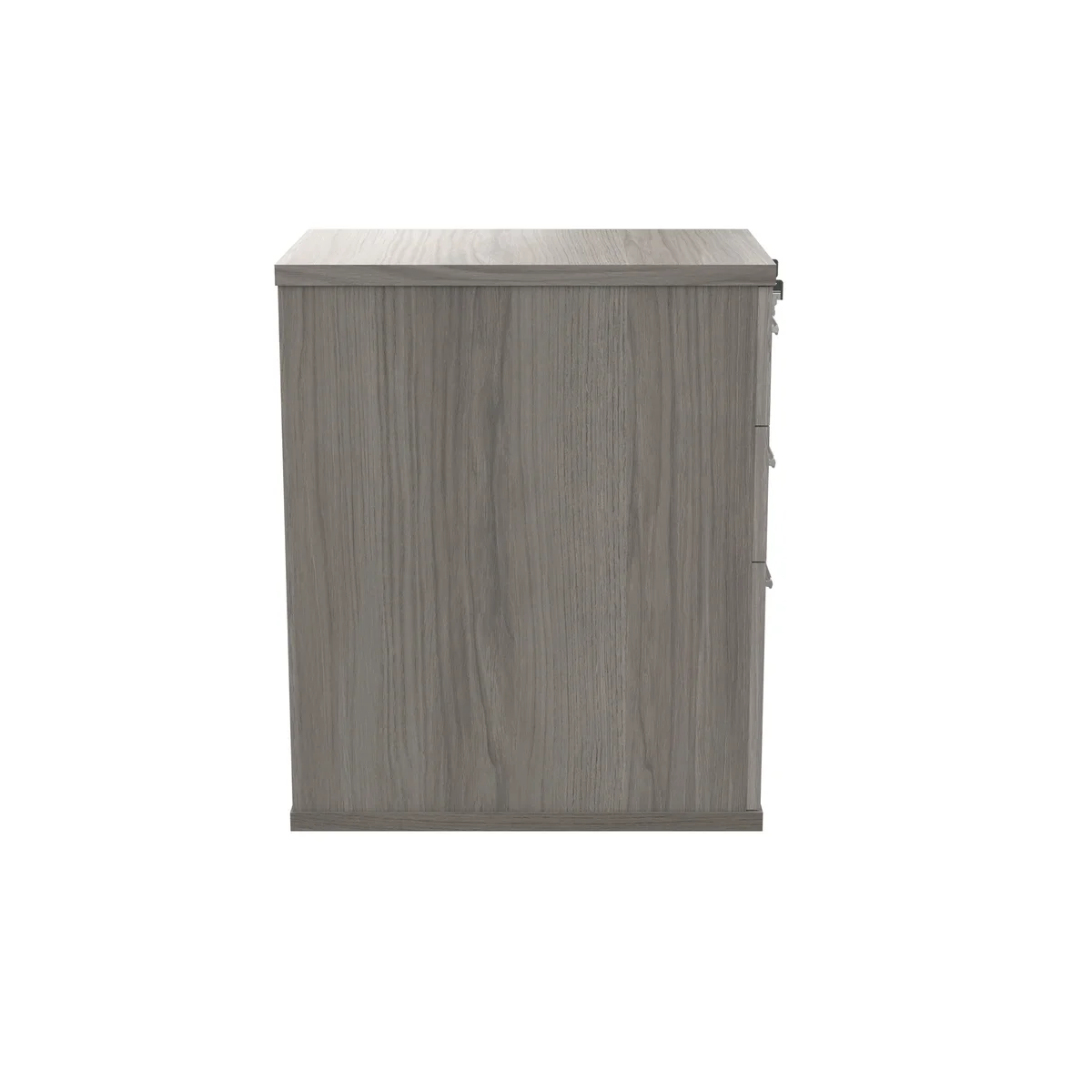 Astin 3 Drawer Desk High Pedestal Lockable 404x600x730mm Alaskan Grey Oak KF77717 - Image 2