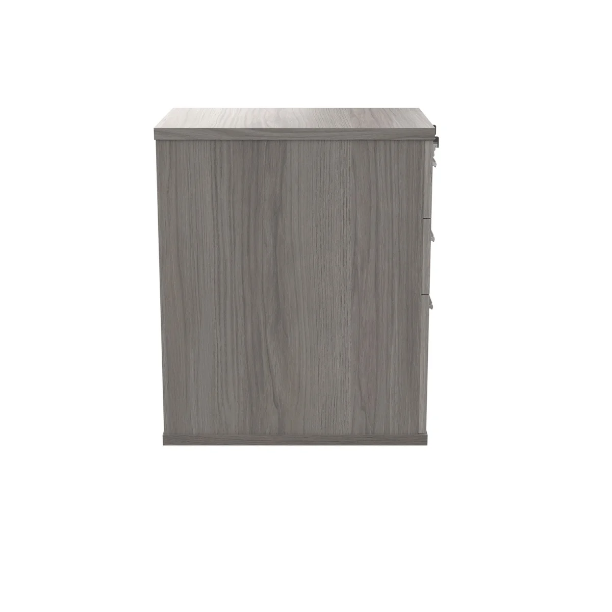 Astin 3 Drawer Desk High Pedestal Lockable 404x800x730mm Alaskan Grey Oak KF77721 - Image 2