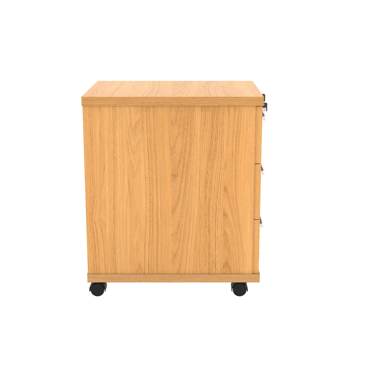 Astin 3 Drawer Mobile Under Desk Pedestal 400x500x590mm Norwegian Beech KF77723 - Image 2