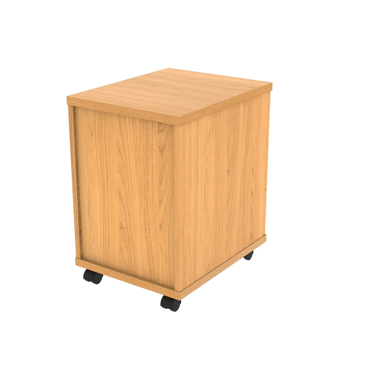 Astin 3 Drawer Mobile Under Desk Pedestal 400x500x590mm Norwegian Beech KF77723 - Image 3