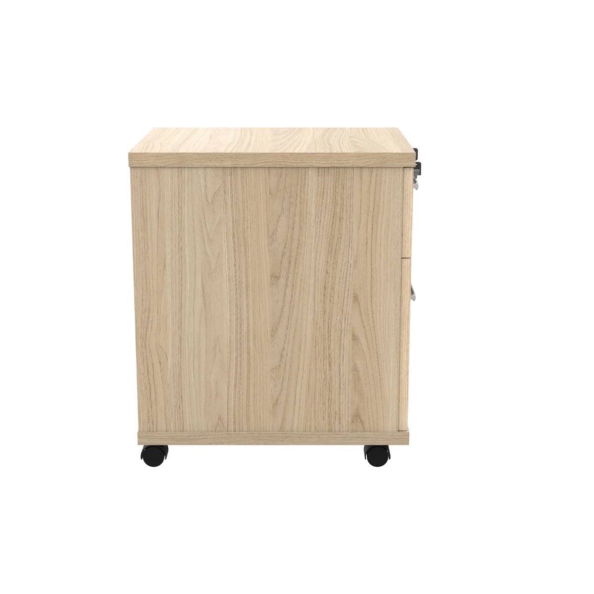 Astin 2 Drawer Mobile Under Desk Pedestal 400x500x590mm Canadian Oak KF77724 - Image 2