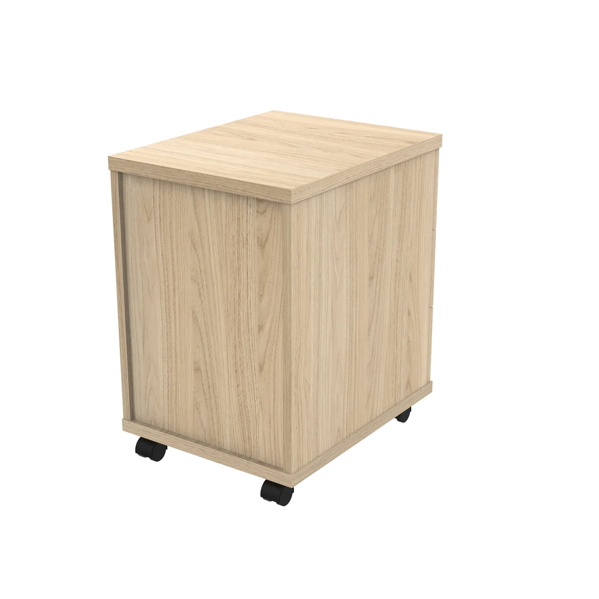 Astin 3 Drawer Mobile Under Desk Pedestal 400x500x590mm Canadian Oak KF77725 - Image 3