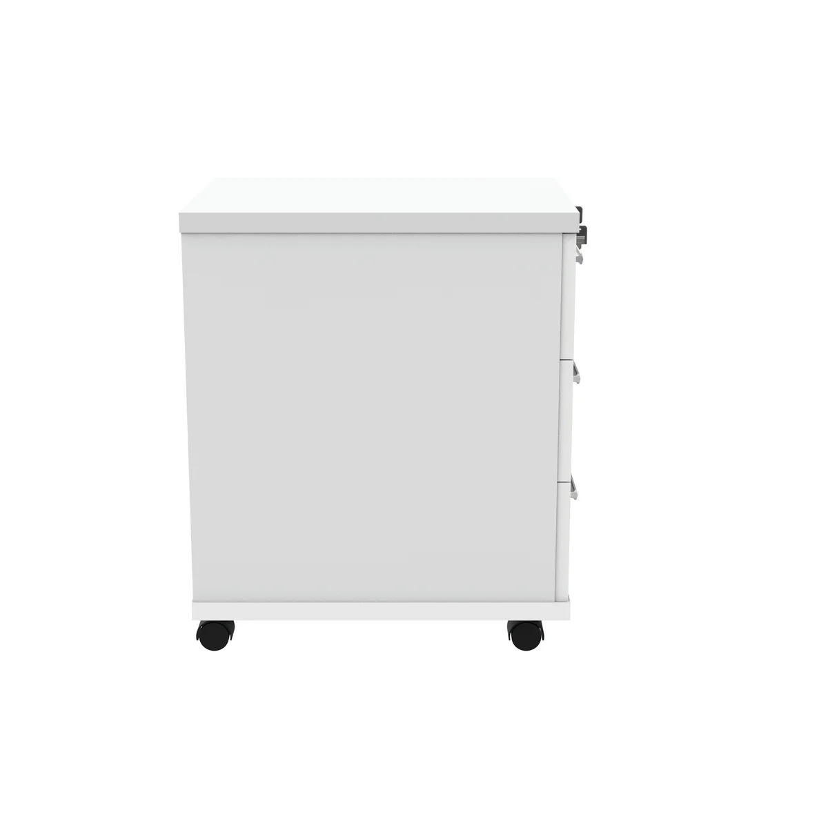 Astin 3 Drawer Mobile Under Desk Pedestal 400x500x590mm Arctic White KF77727 - Image 2