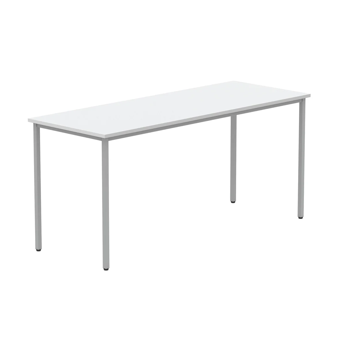 Astin Rectangular Multipurpose Table 1600x600x730mm Arctic White/Silver KF77741 - Image 1