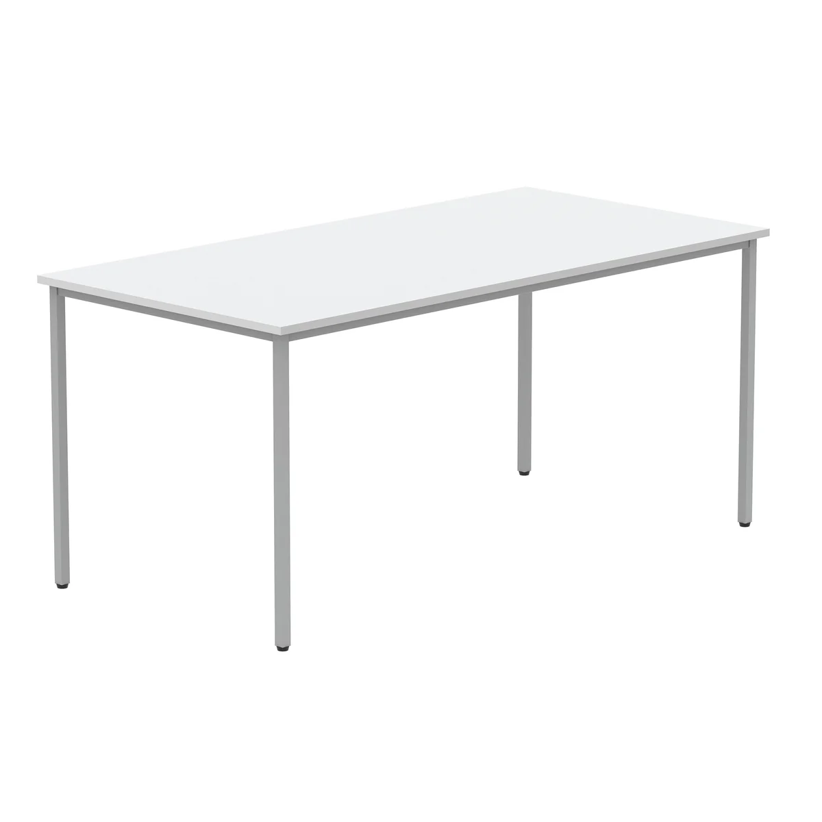 Astin Rectangular Multipurpose Table 1600x800x730mm Arctic White/Silver KF77743 - Image 1