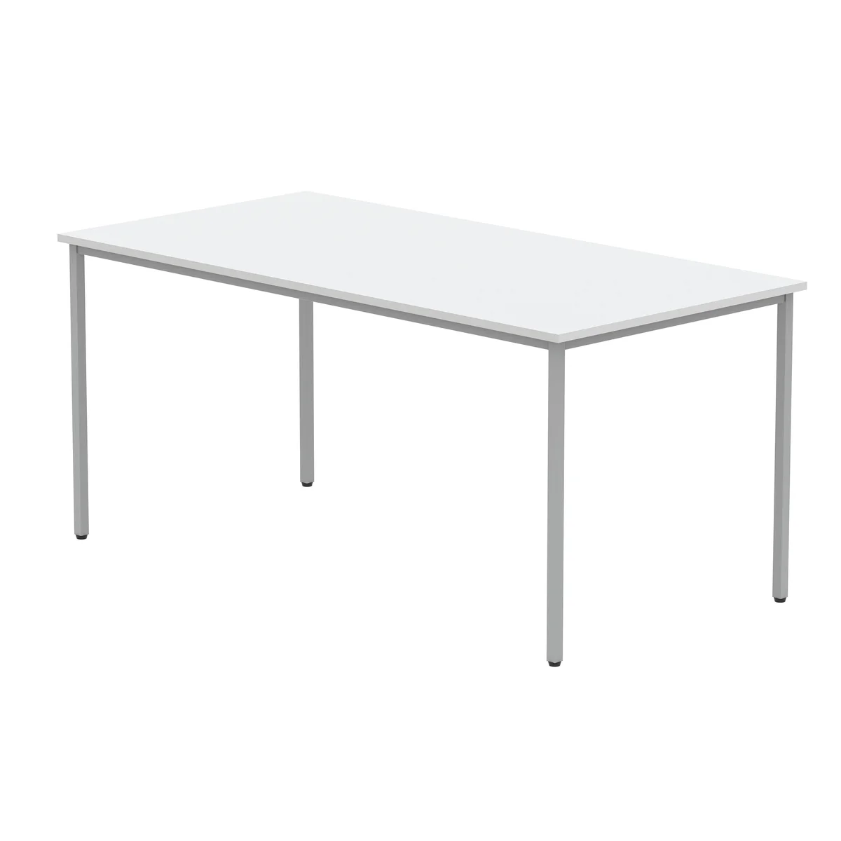 Astin Rectangular Multipurpose Table 1600x800x730mm Arctic White/Silver KF77743 - Image 3