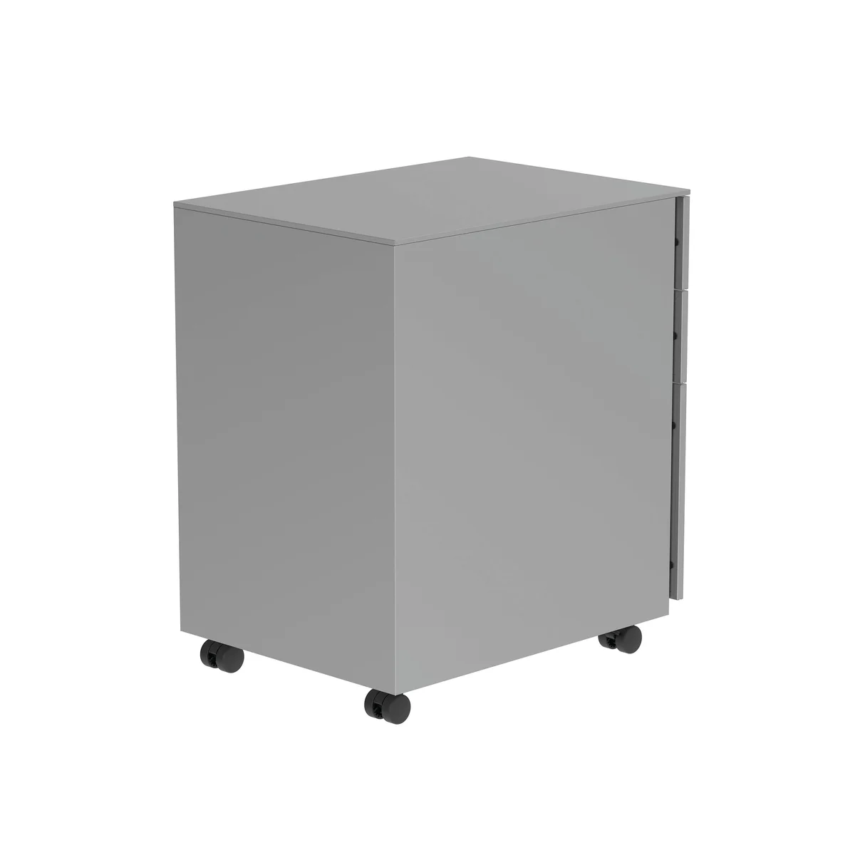 Astin 3 Drawer Mobile Under Desk Steel Pedestal 390x524x595mm Silver KF77748 - Image 3