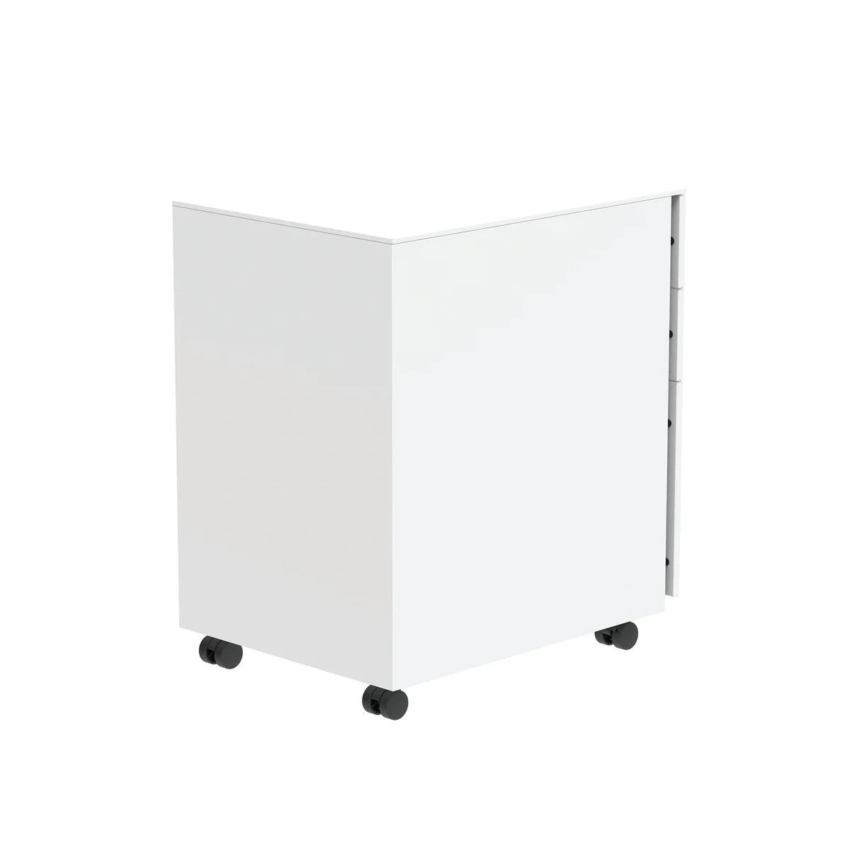 Astin 3 Drawer Mobile Under Desk Pedestal 480x580x610mm Arctic White KF77749 - Image 3