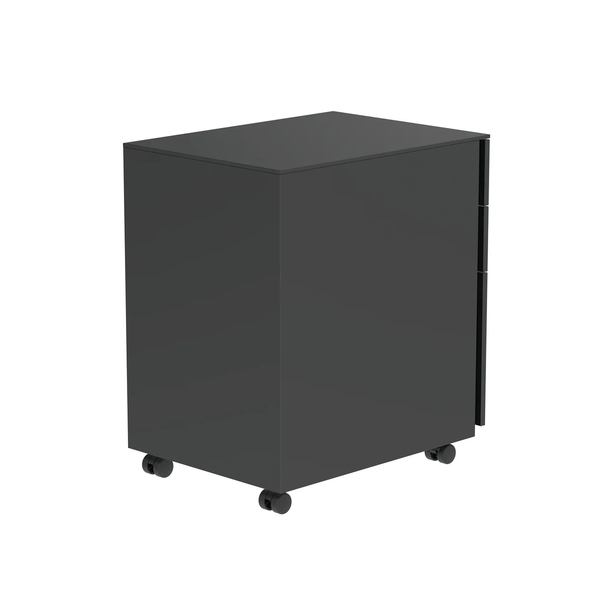 Astin 3 Drawer Mobile Under Desk Steel Pedestal 390x524x595mm Black KF77750 - Image 3