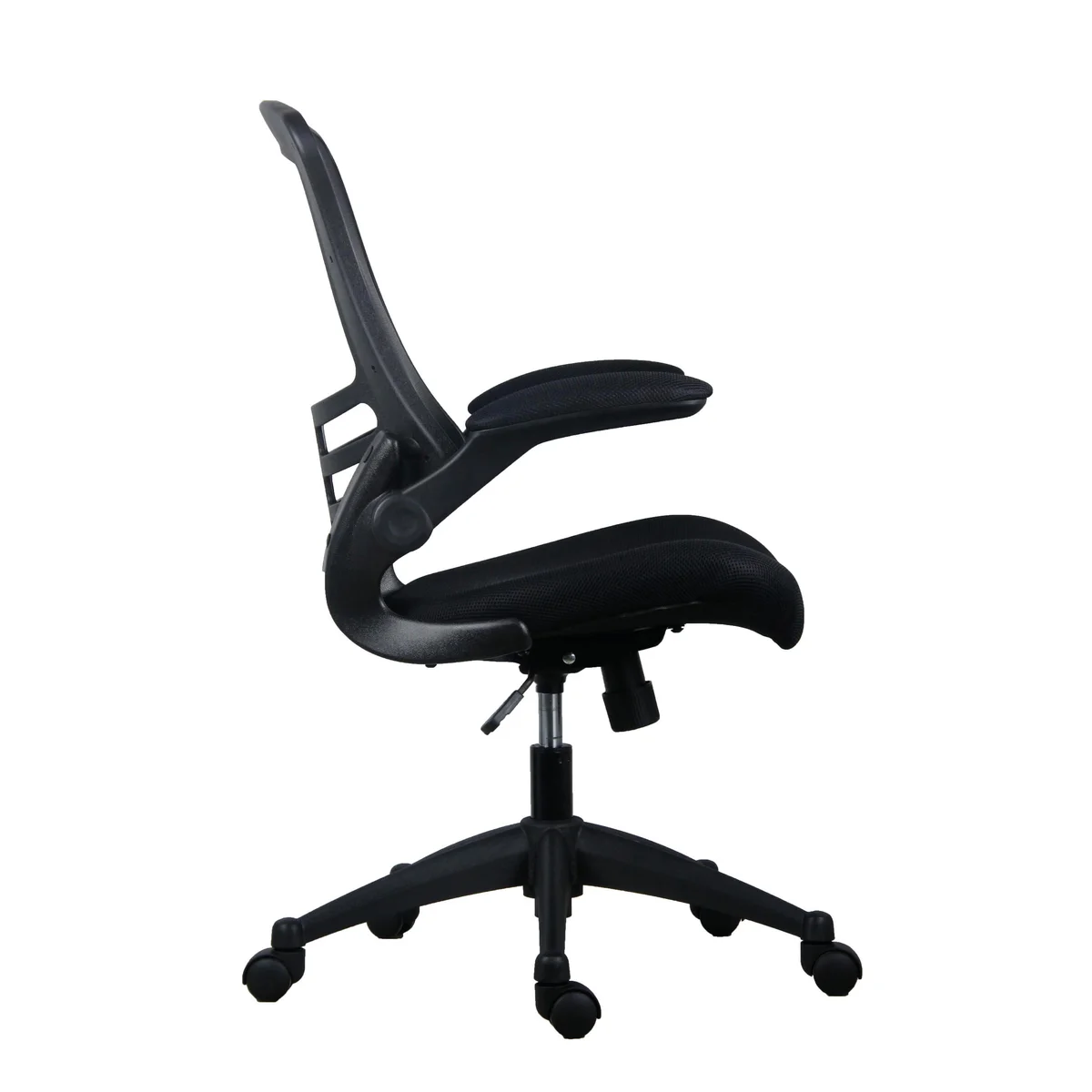 Jemini Jaya Mesh Back Chair with Folding Arms 680x670x1070mm Black KF77784 - Image 2
