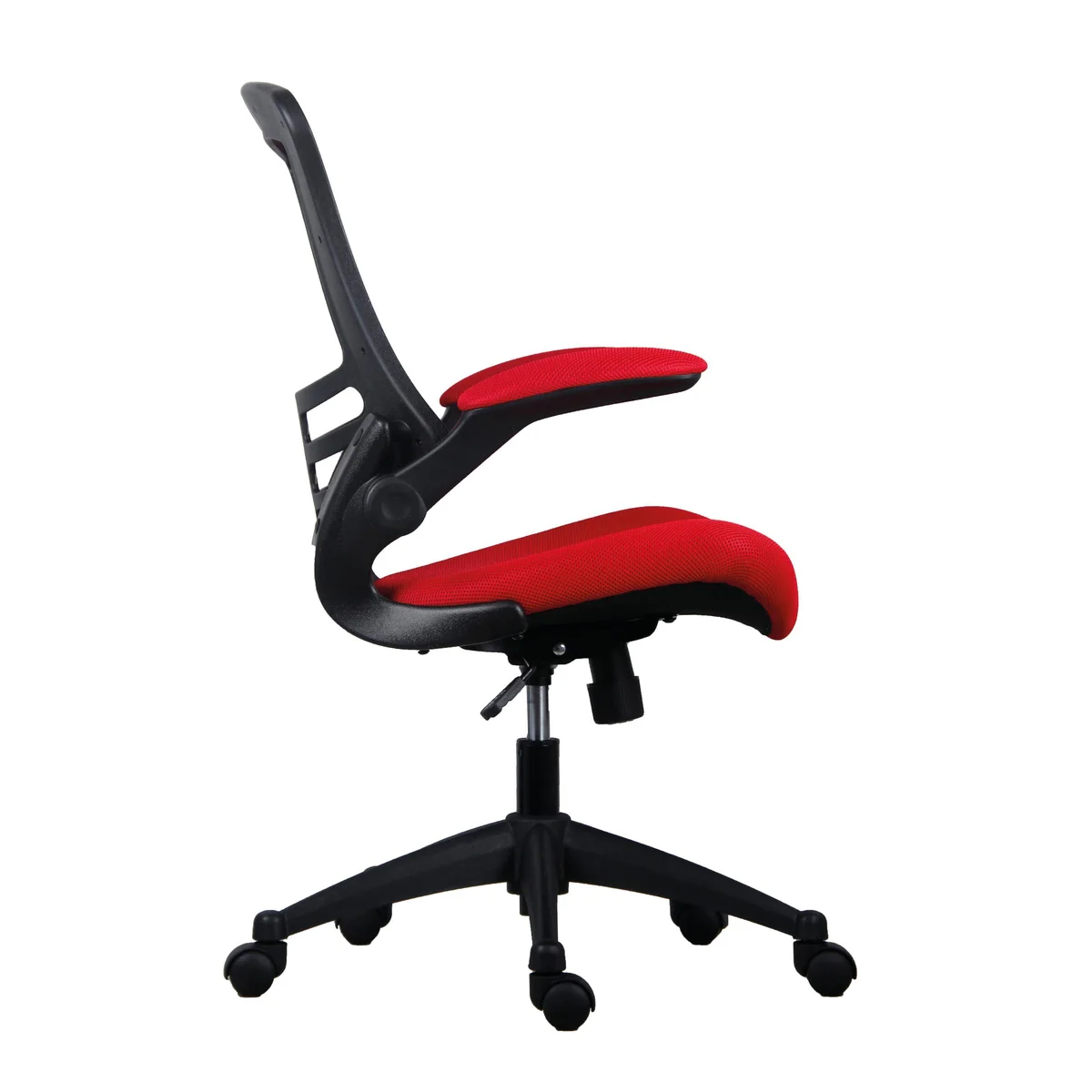 Jemini Jaya Mesh Back Chair with Folding Arms 680x670x1070mm Red KF77788 - Image 2