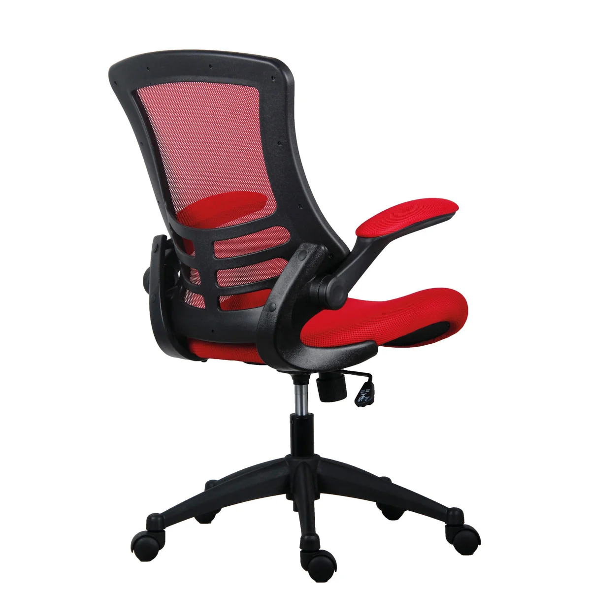 Jemini Jaya Mesh Back Chair with Folding Arms 680x670x1070mm Red KF77788 - Image 3