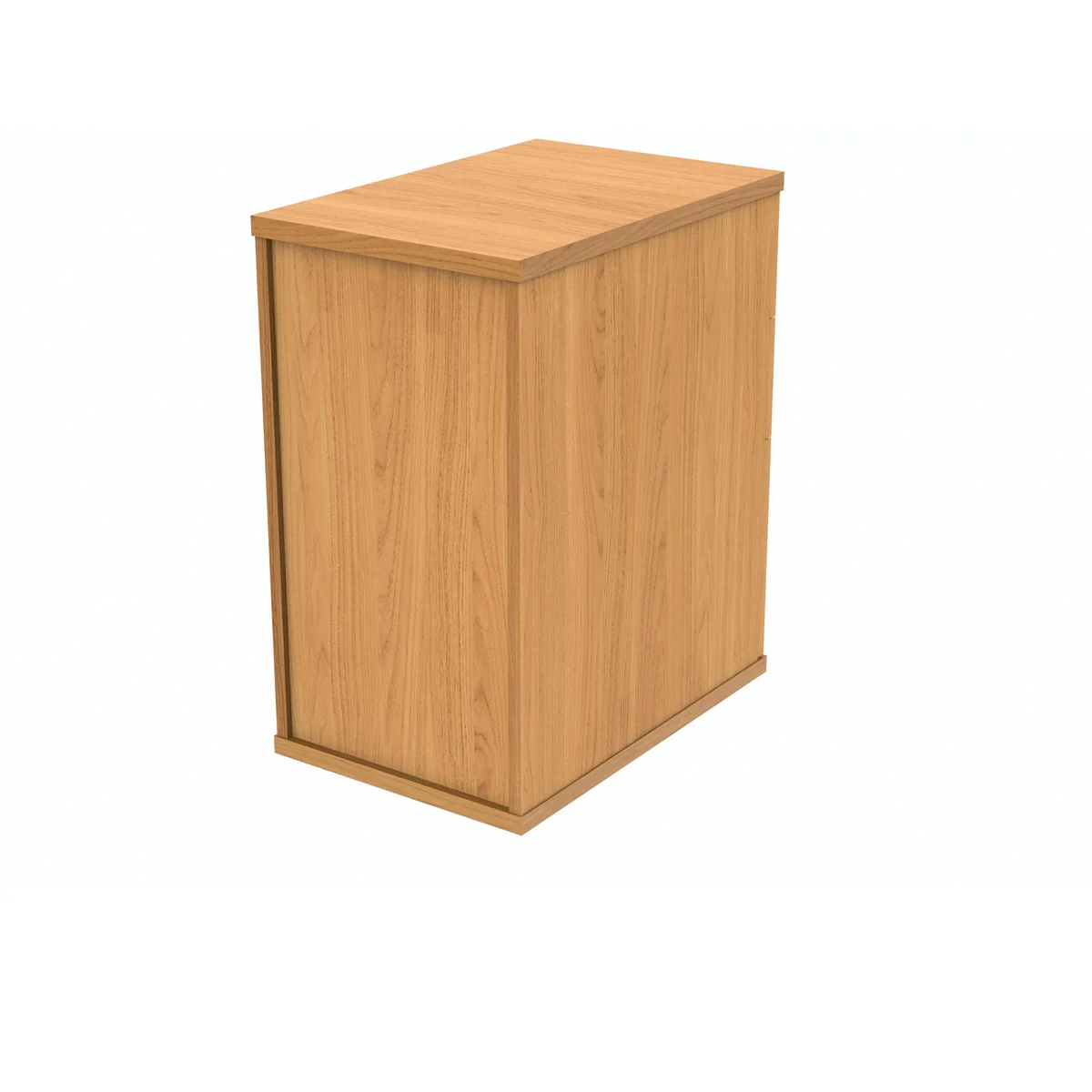 Polaris 3 Drawer Desk High Pedestal 404x600x730mm Norwegian Beech KF77874 - Image 3