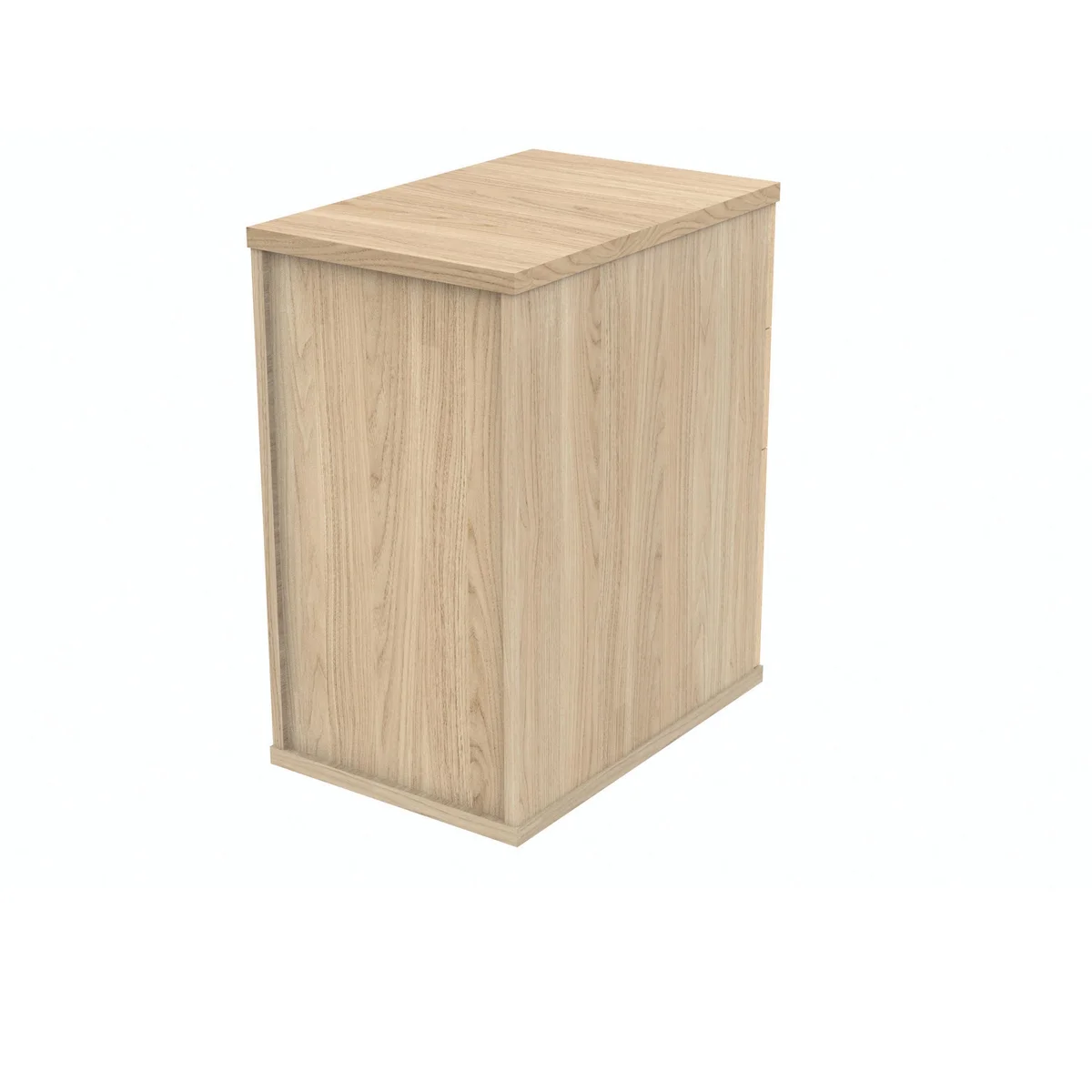 Polaris 3 Drawer Desk High Pedestal 404x600x730mm Canadian Oak KF77875 - Image 3