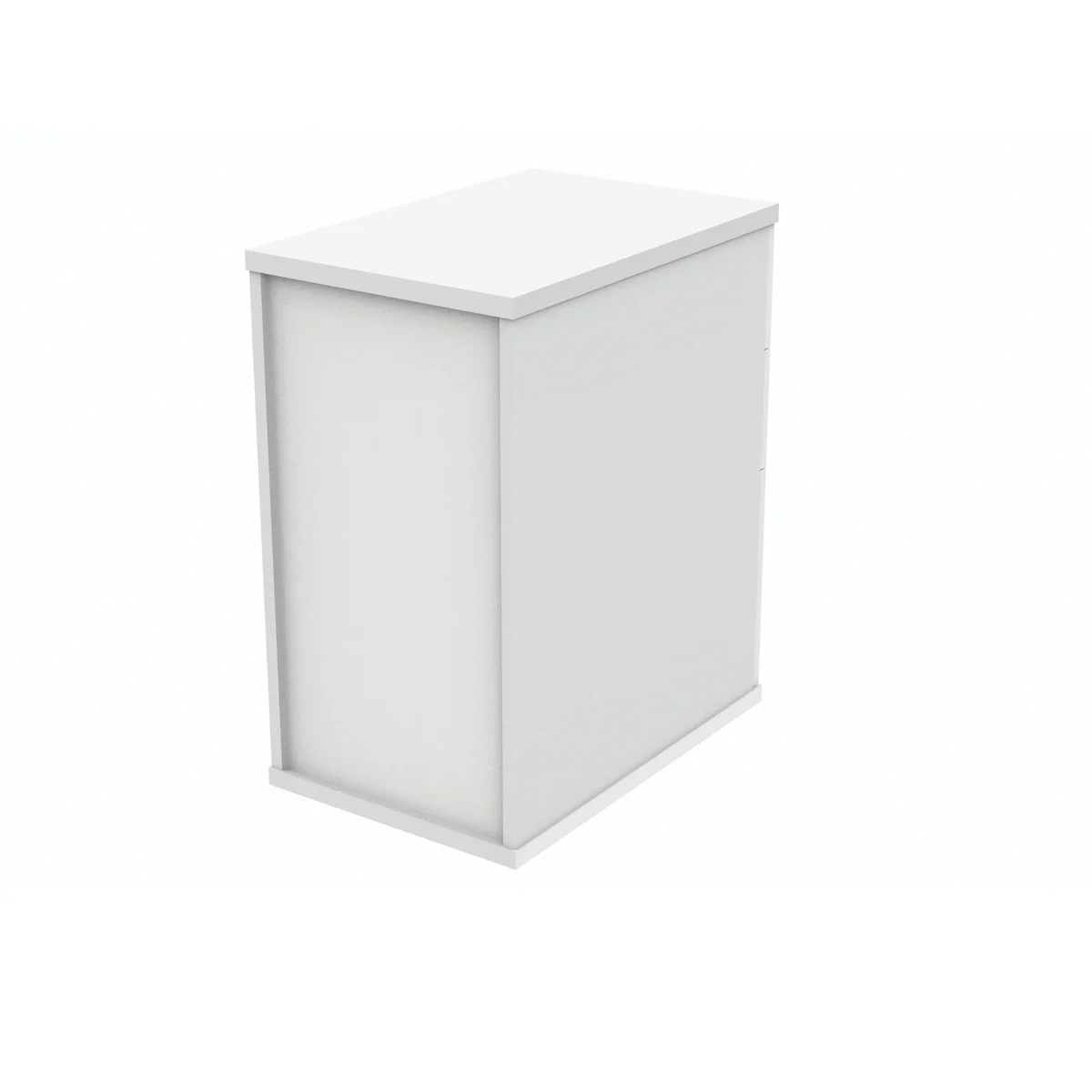 Polaris 3 Drawer Desk High Pedestal 404x600x730mm Arctic White KF77876 - Image 3