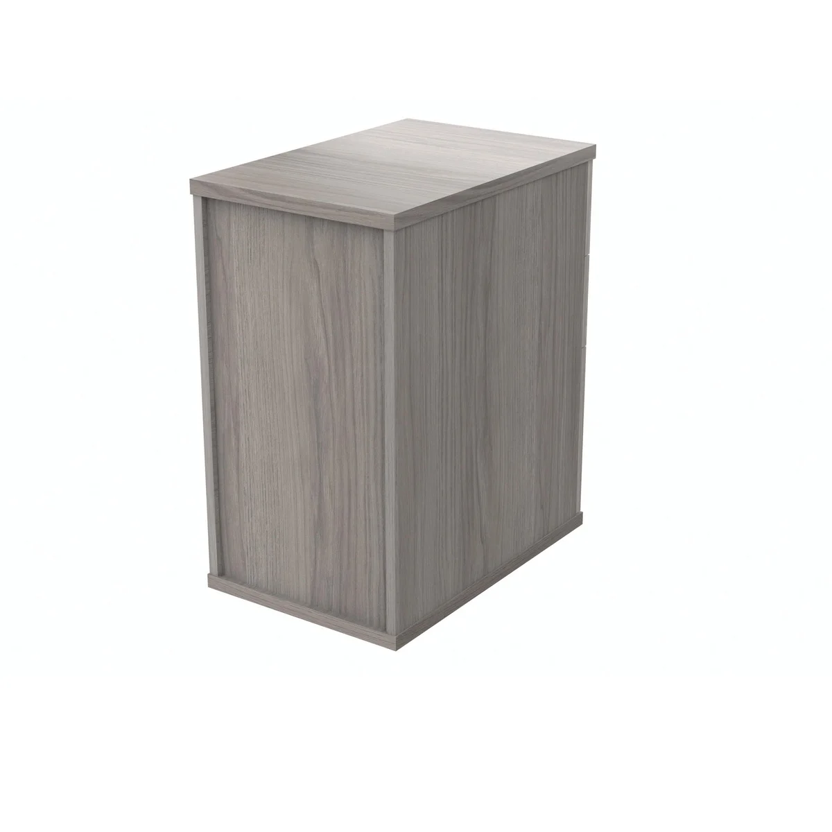 Polaris 3 Drawer Desk High Pedestal 404x600x730mm Alaskan Grey Oak KF77877 - Image 3