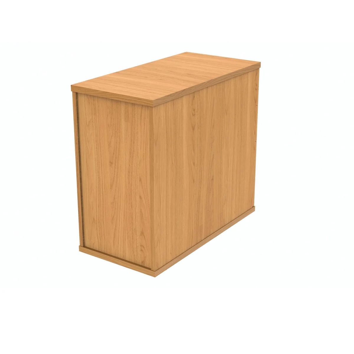 Polaris 3 Drawer Desk High Pedestal 404x800x730mm Norwegian Beech KF77878 - Image 3