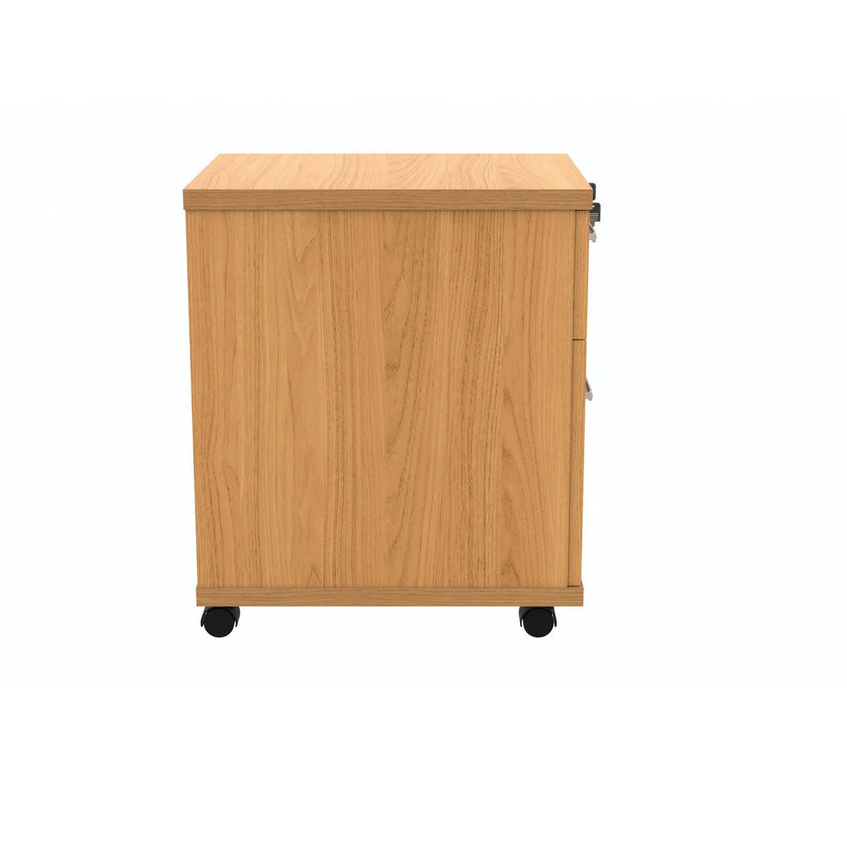 Polaris 2 Drawer Mobile Under Desk Pedestal 404x500x595mm Norwegian Beech KF77882 - Image 2