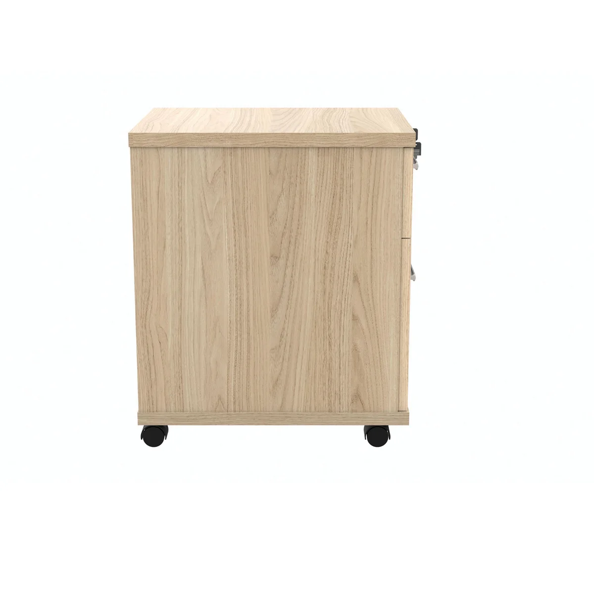 Polaris 2 Drawer Mobile Under Desk Pedestal 404x500x595mm Canadian Oak KF77884 - Image 2