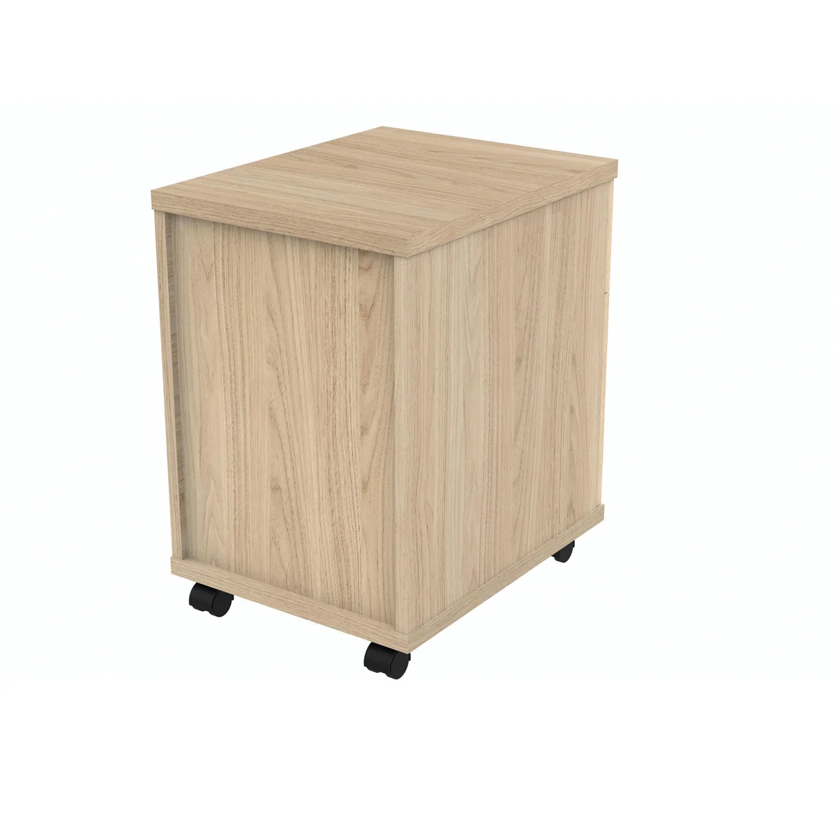 Polaris 2 Drawer Mobile Under Desk Pedestal 404x500x595mm Canadian Oak KF77884 - Image 3