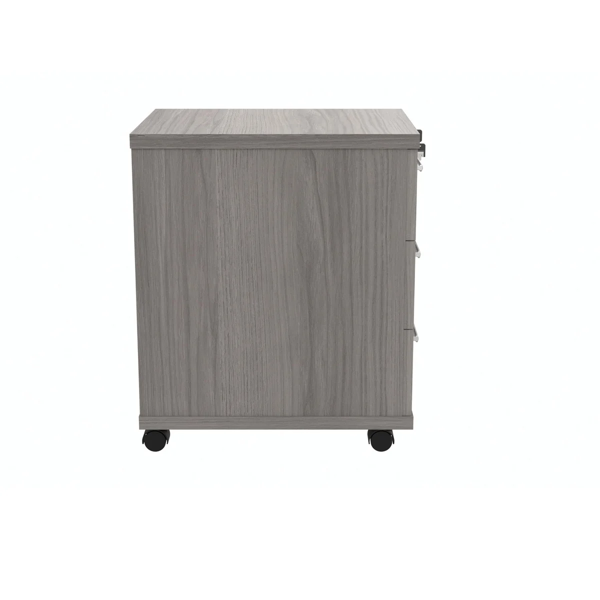 Polaris 3 Drawer Mobile Under Desk Pedestal 404x500x595mm Alaskan Grey Oak KF77889 - Image 2
