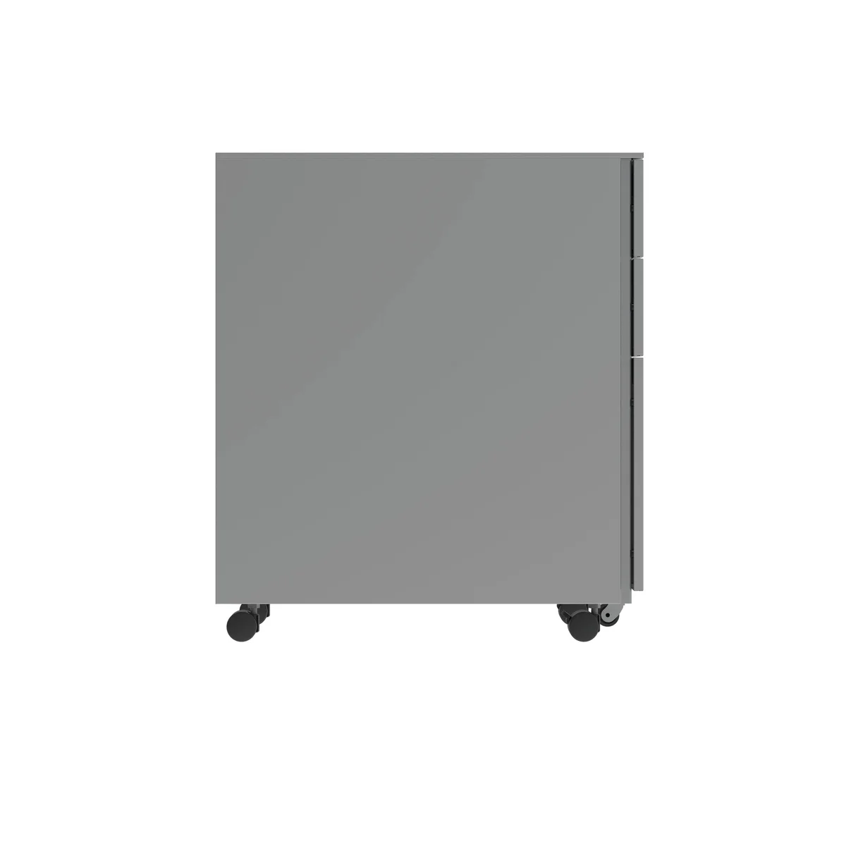 Polaris 3 Drawer Mobile Under Desk Steel Pedestal 480x680x580mm Silver KF77906 - Image 2