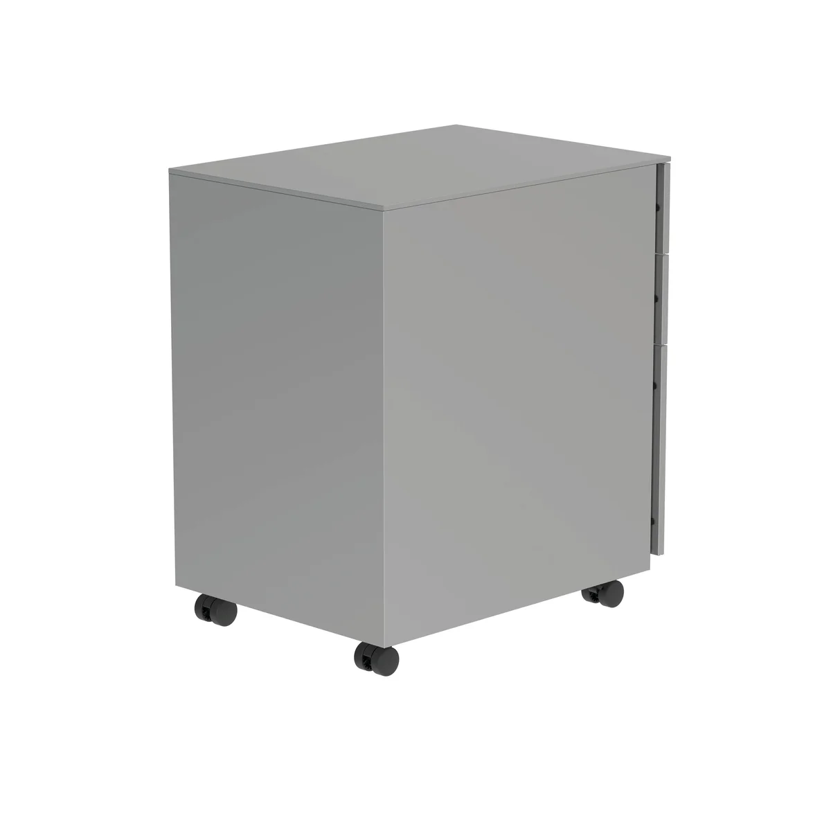 Polaris 3 Drawer Mobile Under Desk Steel Pedestal 480x680x580mm Silver KF77906 - Image 3
