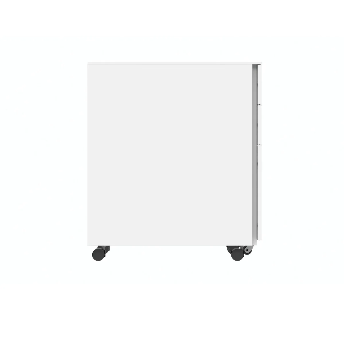 Polaris 3 Drawer Mobile Under Desk Steel Pedestal 480x680x580mm White KF77907 - Image 2