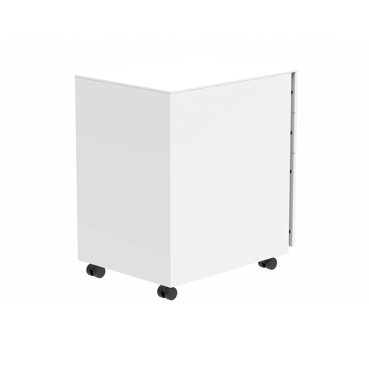 Polaris 3 Drawer Mobile Under Desk Steel Pedestal 480x680x580mm White KF77907 - Image 3