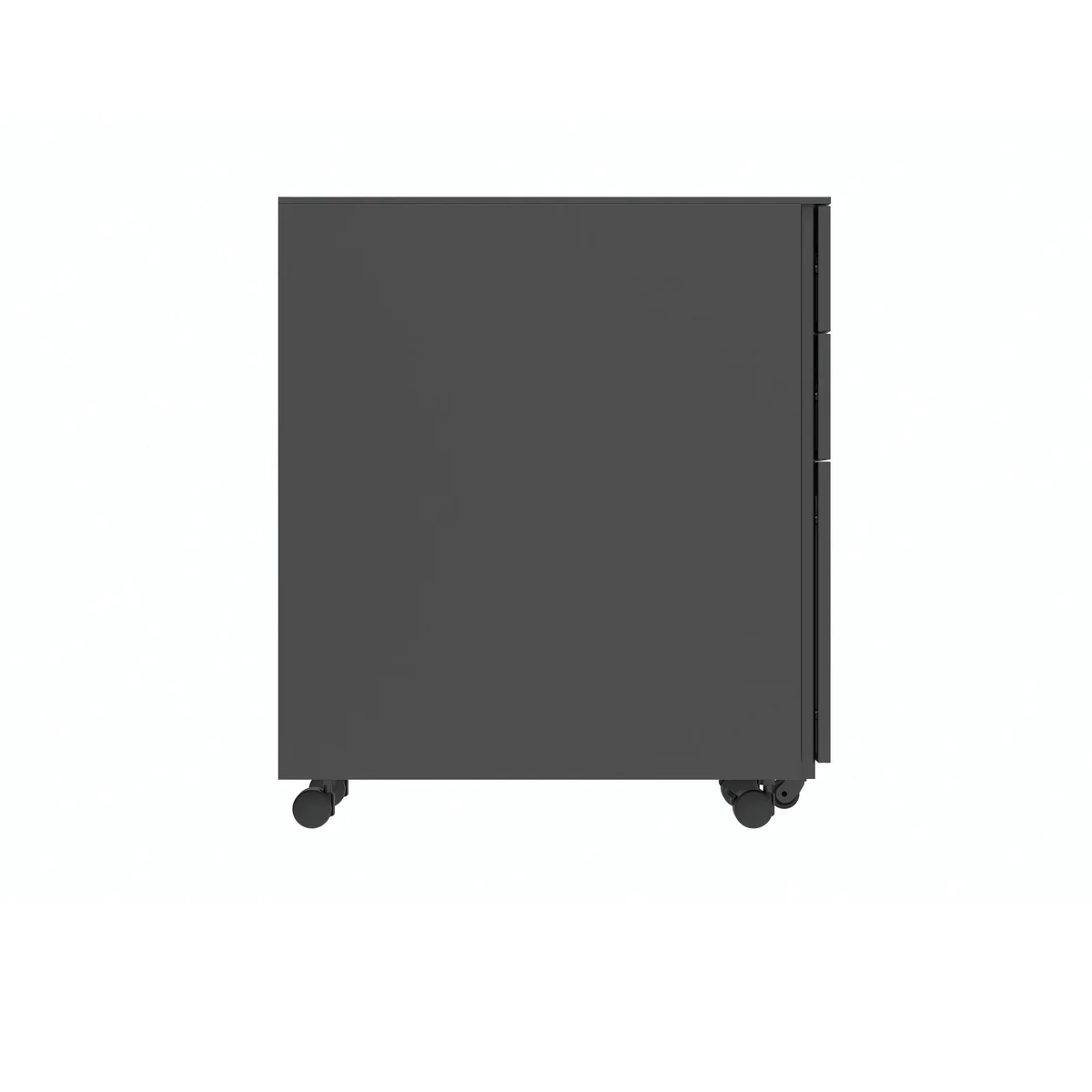 Polaris 3 Drawer Mobile Under Desk Steel Pedestal 480x680x580mm Black KF77908 - Image 2