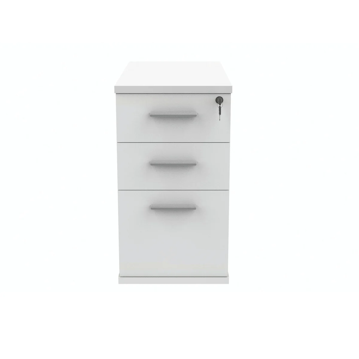 Polaris 3 Drawer Desk High Pedestal 404x800x730mm Arctic White KF78023 - Image 2