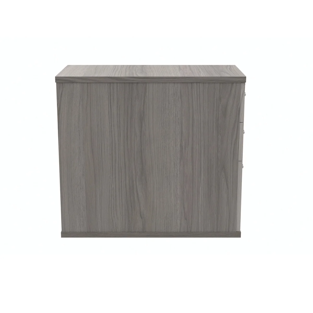 Polaris 3 Drawer Desk High Pedestal 404x800x730mm Alaskan Grey Oak KF78024 - Image 3
