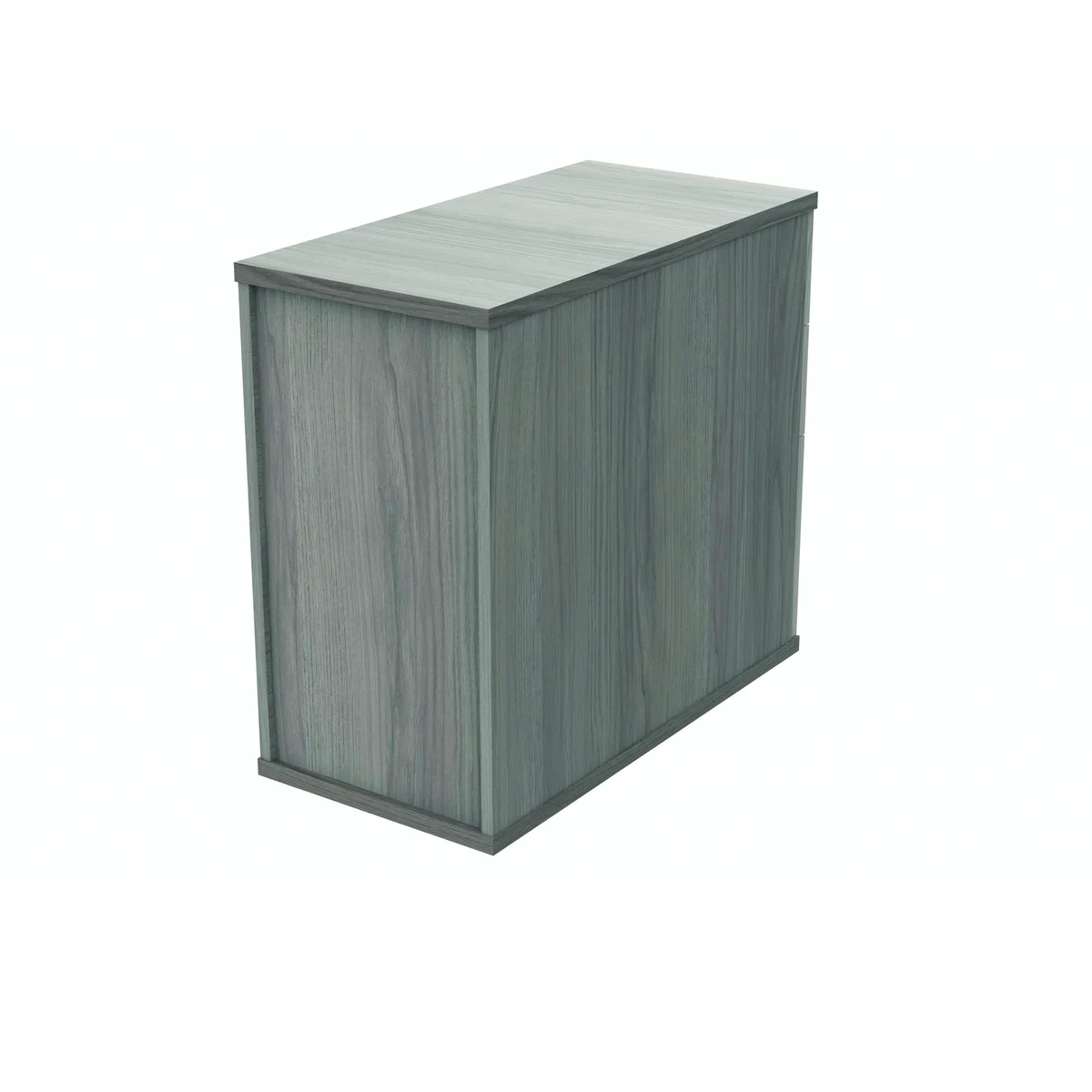 Polaris 3 Drawer Desk High Pedestal 404x800x730mm Alaskan Grey Oak KF78024 - Image 4