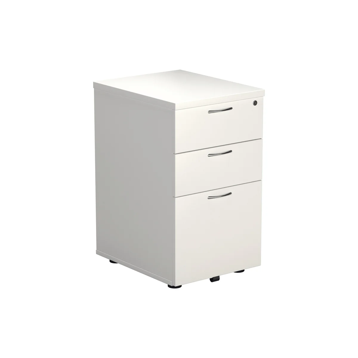 Jemini 3 Drawer Under Desk Pedestal 404x500x690mm White KF78664 - Image 1