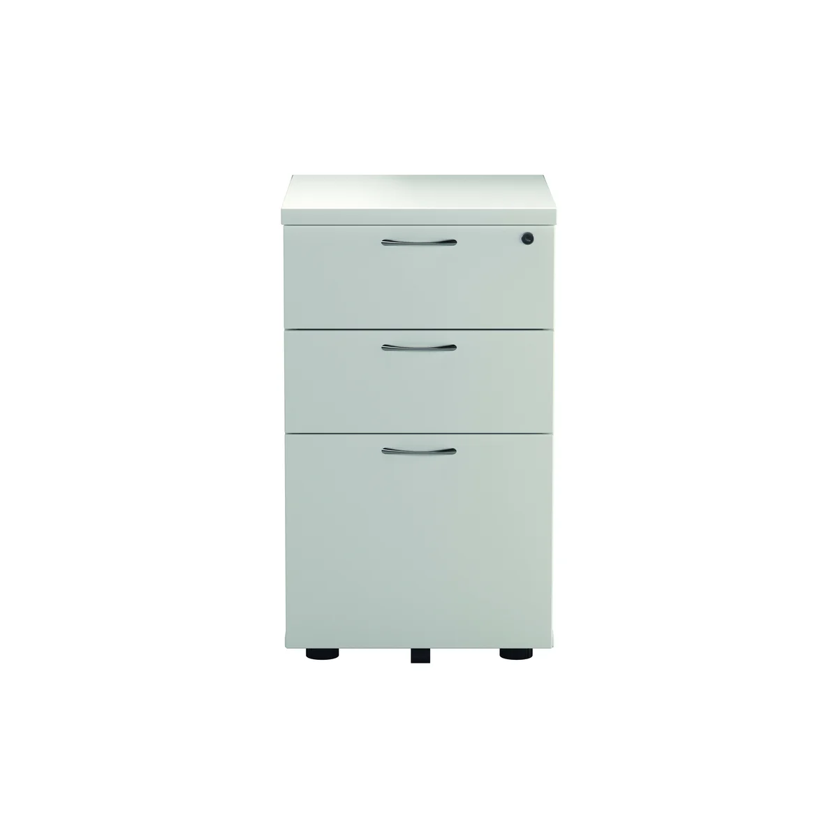 Jemini 3 Drawer Under Desk Pedestal 404x500x690mm White KF78664 - Image 4