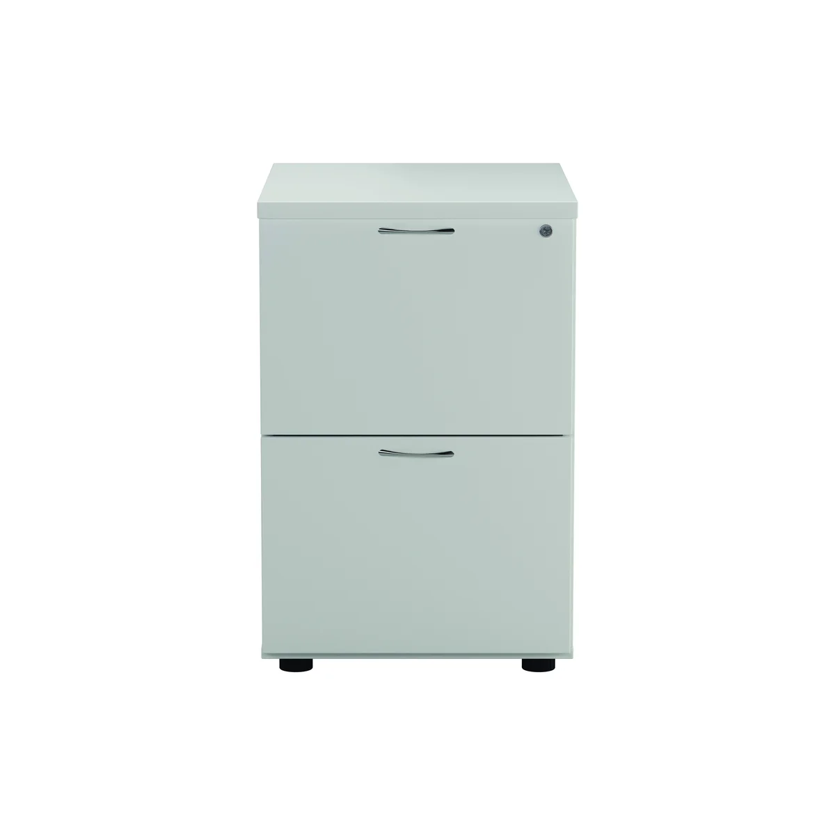 Jemini 2 Drawer Filing Cabinet 464x600x710mm White KF78666 - Image 4