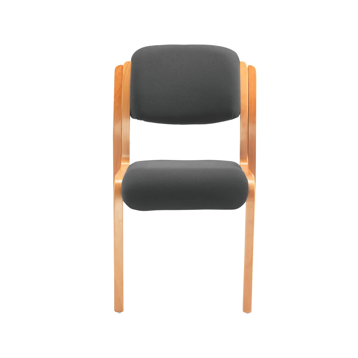 Jemini Wood Frame Side Chair 640x640x845mm Charcoal KF78680 - Image 2