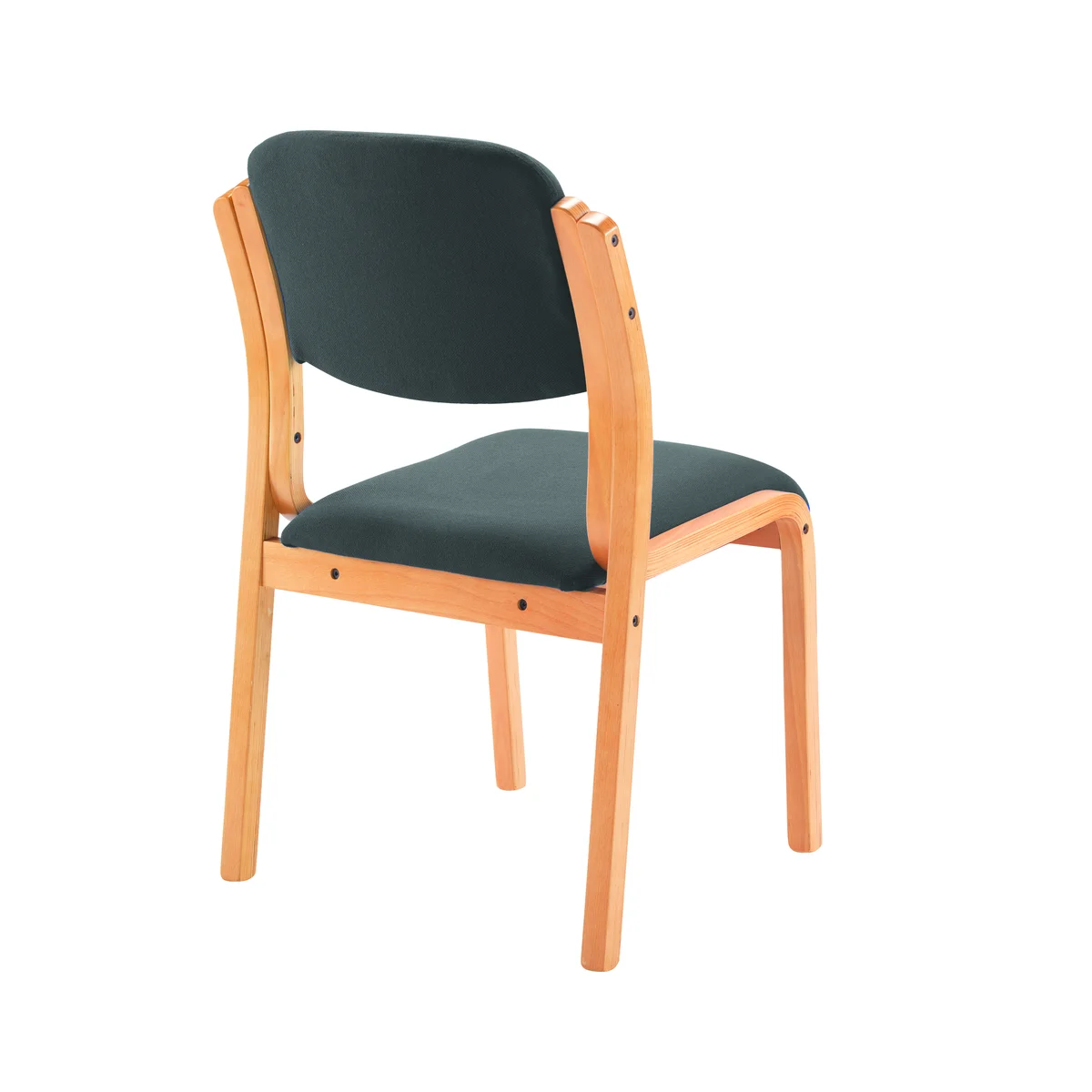 Jemini Wood Frame Side Chair 640x640x845mm Charcoal KF78680 - Image 4