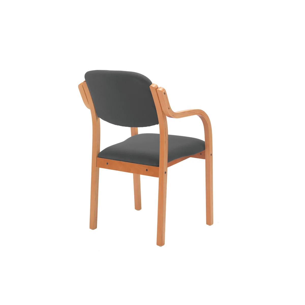 Jemini Wood Frame Arm Chair 700x700x850mm Charcoal KF78681 - Image 3