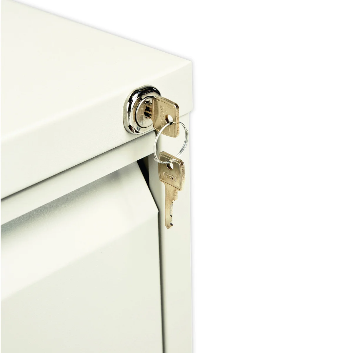 Jemini 2 Drawer Filing Cabinet Lockable 470x622x711mm White KF78706 - Image 3