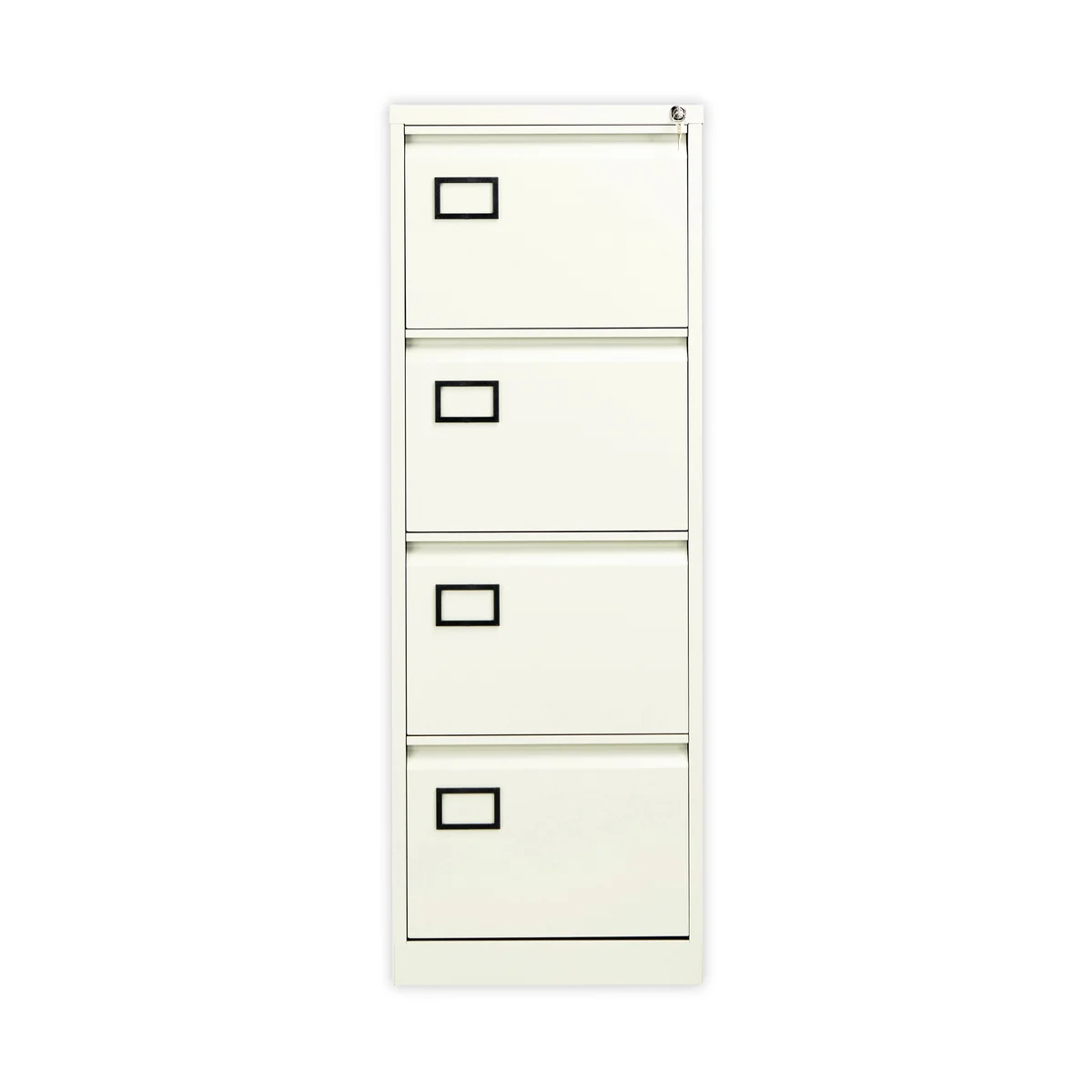 Jemini 4 Drawer Filing Cabinet Lockable 470x622x1321mm White KF78708 - Image 2
