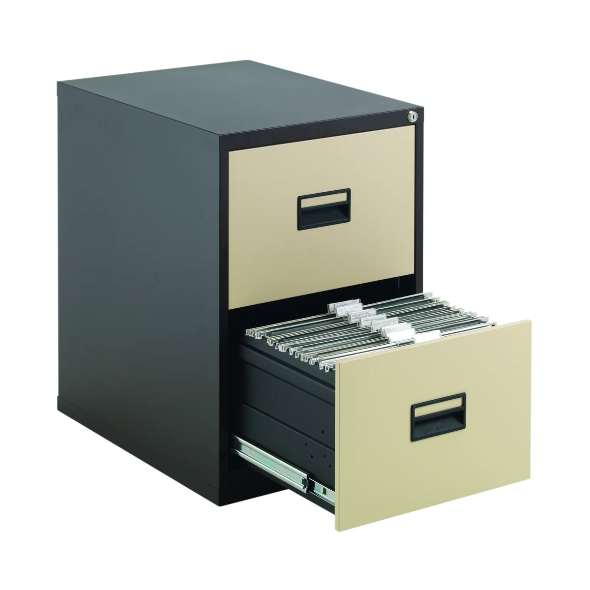 Talos 2 Drawer Filing Cabinet 465x620x700mm Coffee Cream TCS2FC-CC - Image 4