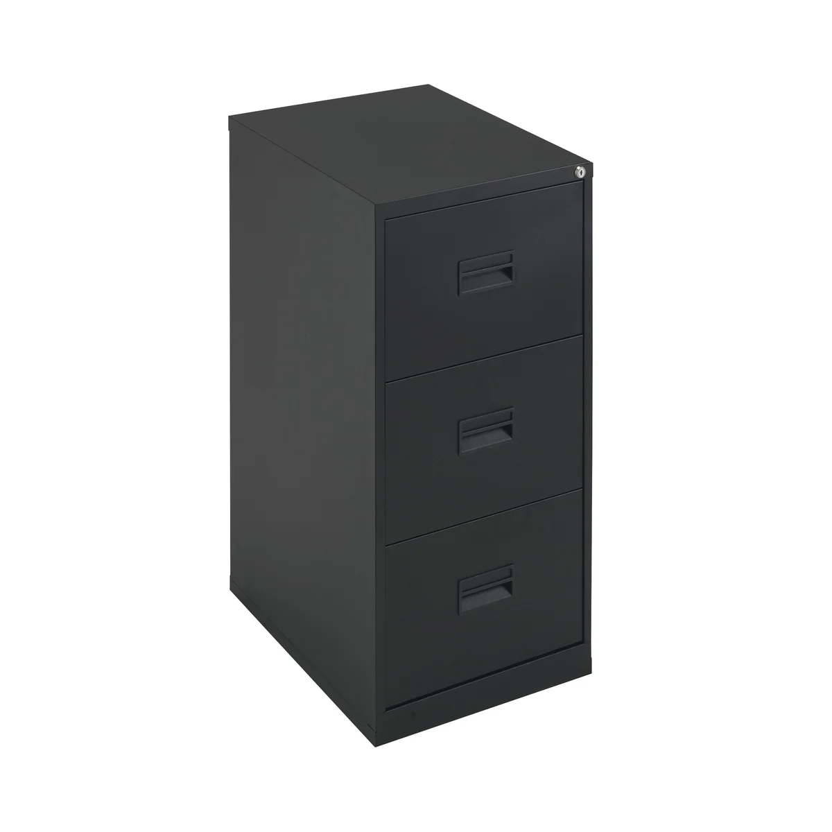 Talos 3 Drawer Filing Cabinet 465x620x1000mm Black TCS3FC-BK - Image 3